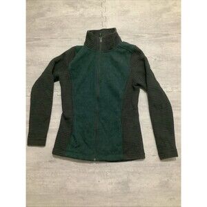 The North Face Women’s Small Agave Hybrid Fleece Jacket Green Black Full Zip